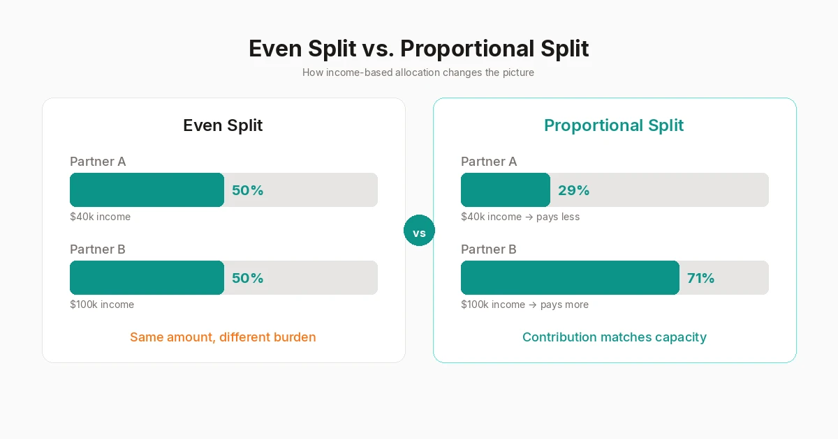 How to Split Bills Fairly When Incomes Differ